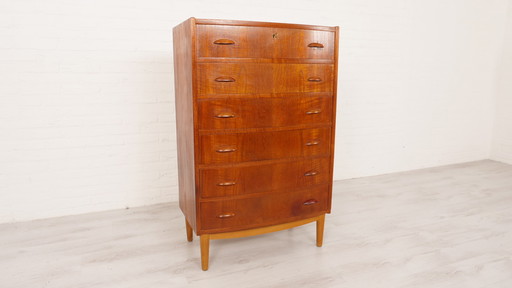 Chest of drawers | Danish design | Teak | 6 drawers | 111 cm