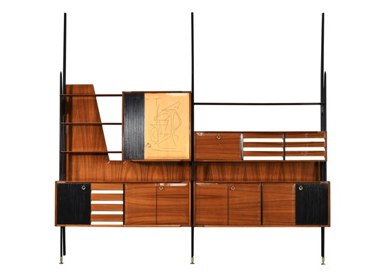 Image 1 of Monumental Vittorio Dassi free standing wall unit for Mobili Cantù – Italy, circa 1950