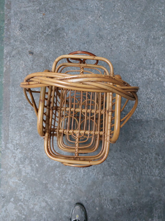 Image 1 of Rattan serving trolley