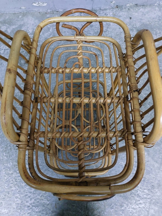 Image 1 of Rattan serving trolley