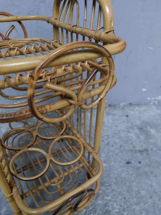 Image 1 of Rattan serving trolley