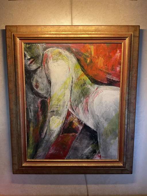 Painting Female Nude - Elly Hartholt