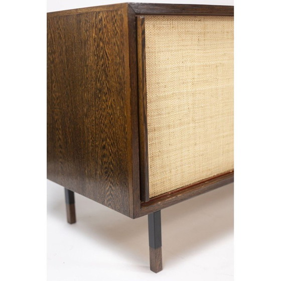 Image 1 of Vintage rectangular sideboard in wenge wood and lacquered metal, Netherlands 1970