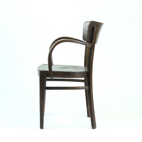 Image 1 of Poltrona da ufficio Thonet vintage in rovere, Cecoslovacchia, anni '30