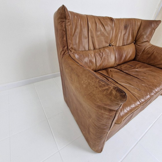 Image 1 of Vintage 2-seater sofa in cognac leather by Gerard van den Berg for Montis, 1980