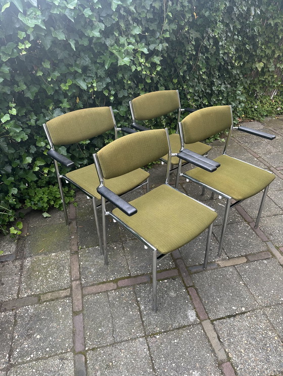 Image 1 of 4x Gijs van der Sluis Dining Chairs