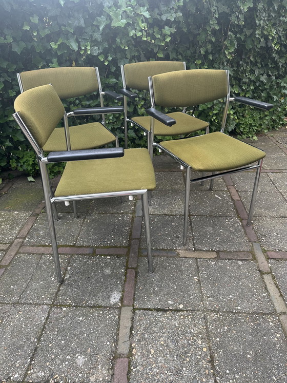 Image 1 of 4x Gijs van der Sluis Dining Chairs