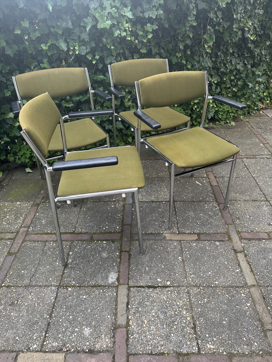 Image 1 of 4x Gijs van der Sluis Dining Chairs