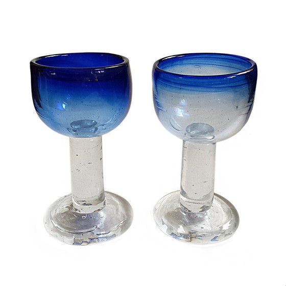 Image 1 of Verres à pied par Viivi-Ann Keerdo pour Koppel-Keerdo Glass Studio, 1999, ensemble de 2