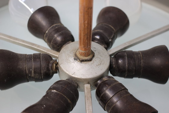 Image 1 of Lampadario in rame Bauhaus UFO di Josef Hurka, Cecoslovacchia, anni '30