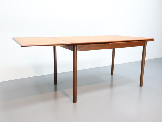 Image 1 of Mid - Century Modern Dining Table Extendable To 2.30M Teak