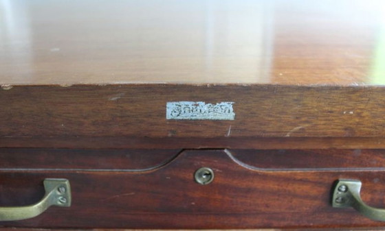 Image 1 of Mahogany double desk, Louis Xv style, early 20th century.