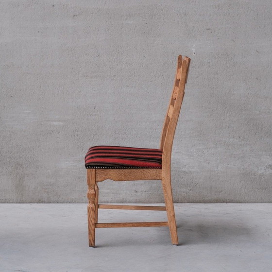 Image 1 of Set of 6 vintage oakwood Danish dining chairs by Henning Kjaernulf, 1960s