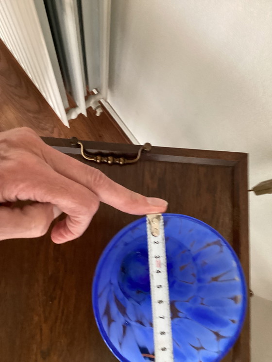 Image 1 of Vaso retrò vintage color blu.