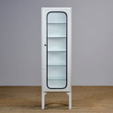 Vintage Iron And Glass Medical Cabinet