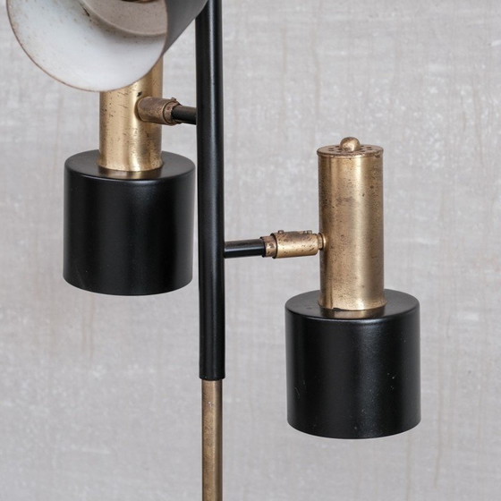 Image 1 of Vintage No.2 brass floor lamp, Holland 1970s