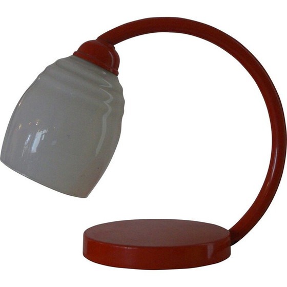 Image 1 of Lampada ad arco vintage in metallo laccato e opalino, 1970