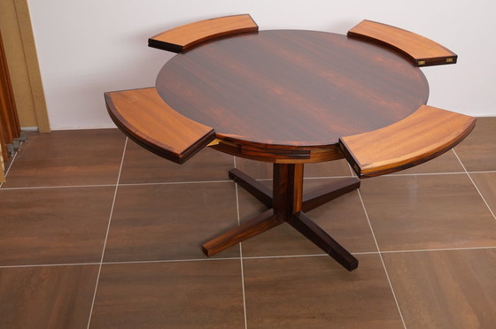 Image 1 of Dyrlund Lotus Flip Flap dining table made of rosewood