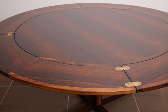 Image 1 of Dyrlund Lotus Flip Flap dining table made of rosewood