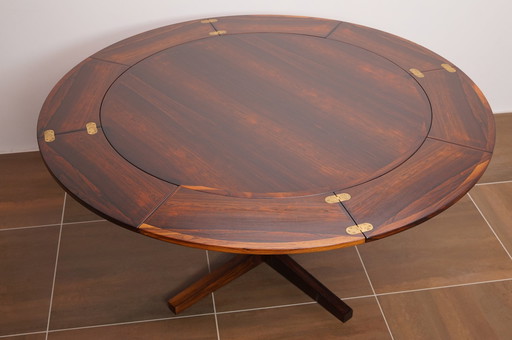 Dyrlund Lotus Flip Flap dining table made of rosewood