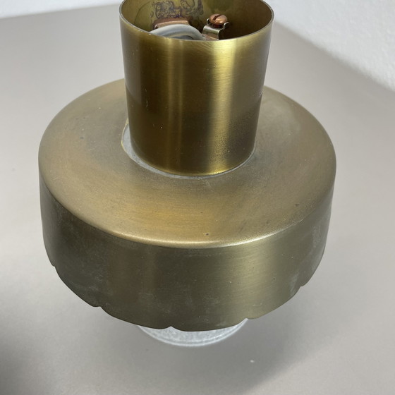 Image 1 of Set di due lampade da soffitto minimaliste in ottone e vetro "Tube", Italia anni '70