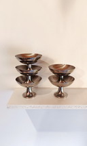 Coppette per gelato/dessert "Alessi Alfra" in acciaio inossidabile anni '50 - Set da 5