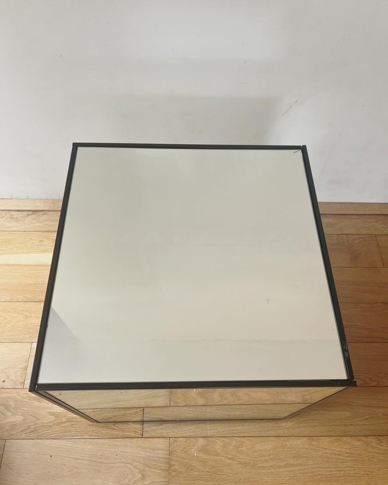 Image 1 of Vintage side table mirror cube