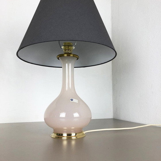 Image 1 of Vintage opaline Murano glass table lamp by Cenedese Vetri, 1960s