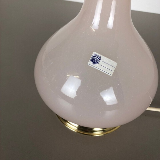 Image 1 of Vintage opaline Murano glass table lamp by Cenedese Vetri, 1960s