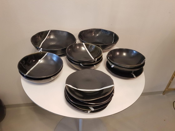 Image 1 of Salad Service Set By Adolfo Dominguez, 1980S