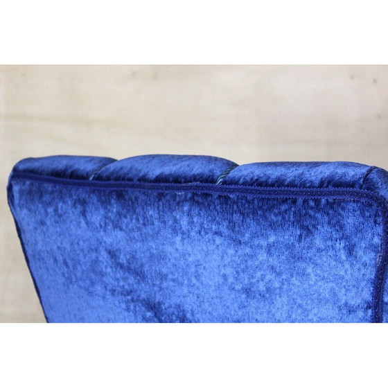 Image 1 of Vintage velvet armchair art deco italian 1940s