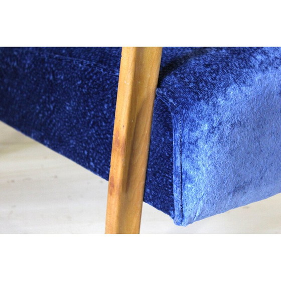 Image 1 of Vintage velvet armchair art deco italian 1940s