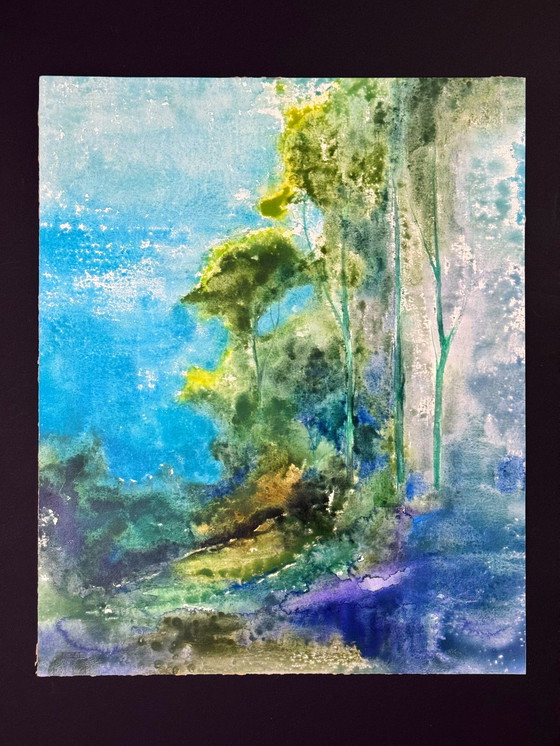 Image 1 of Paesaggio ad acquerello (1970).- Eugene Eechaut (1928-2019)