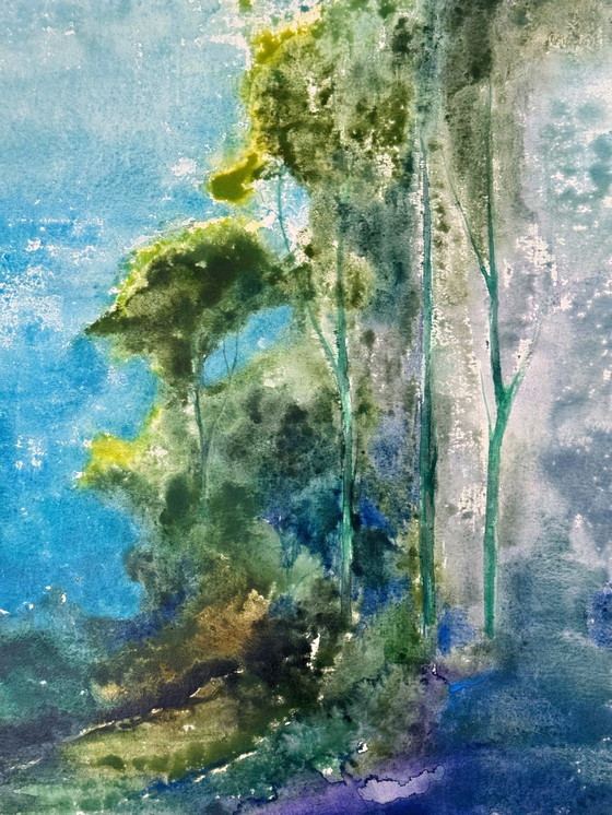 Image 1 of Paesaggio ad acquerello (1970).- Eugene Eechaut (1928-2019)