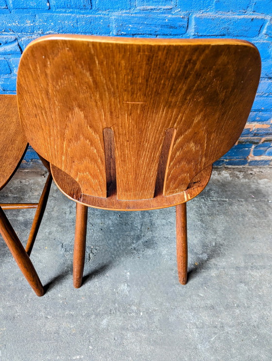 Image 1 of 4 x FDB Møbler chairs -model J67- Ejvind A. Johansson