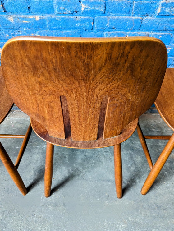 Image 1 of 4 x FDB Møbler chairs -model J67- Ejvind A. Johansson