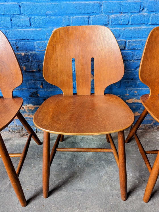 Image 1 of 4 x FDB Møbler chairs -model J67- Ejvind A. Johansson