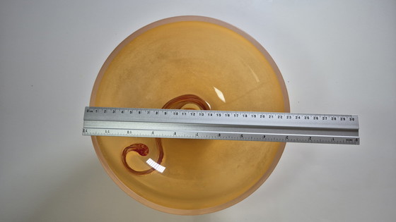 Image 1 of Page 1 Of 10 Scavo Murano Glass Cup - Vintage - Amber/Orange - 1970s