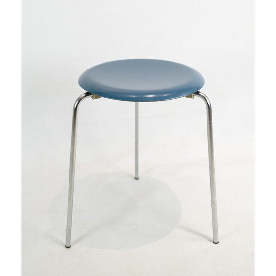 Image 1 of Set of 6 vintage Dot stools model 3170 by Arne Jacobsen for Fritz Hansen, 1974