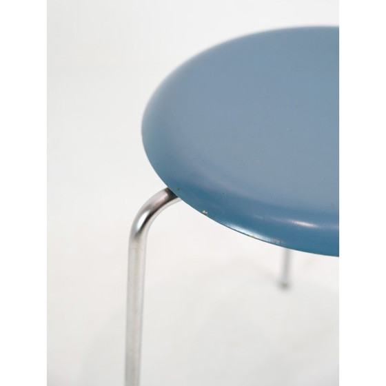 Image 1 of Set of 6 vintage Dot stools model 3170 by Arne Jacobsen for Fritz Hansen, 1974