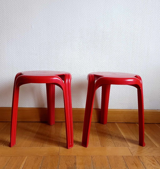 2 X Stamp Stools by Henry Massonnet, circa 1970.