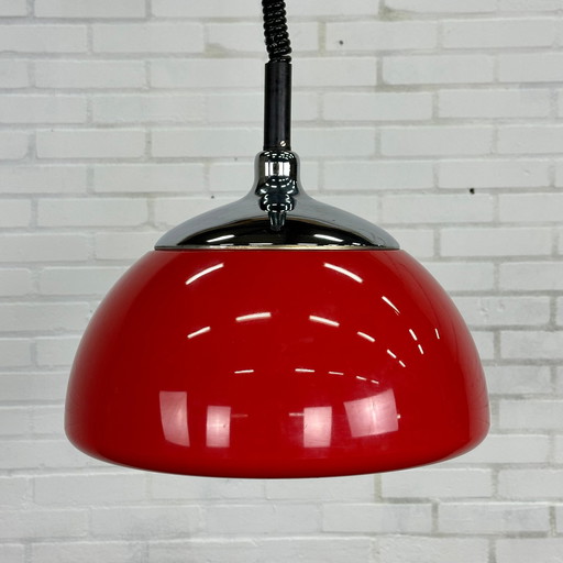 Red space age pendant lamp by Cosack Leuchten