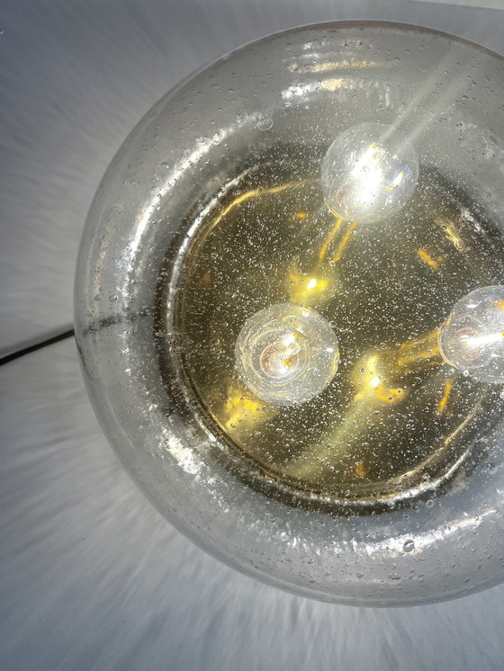 Image 1 of Ceiling Lamp of Glass and Brass Glashütte Limburg