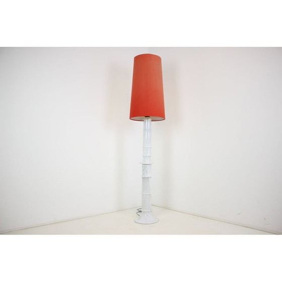 Image 1 of Vintage glazed ceramic floor lamp, Czechoslovakia 1970