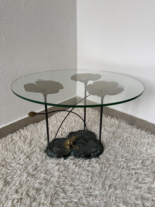 Vintage Bronze Water Lilies Coffee Table