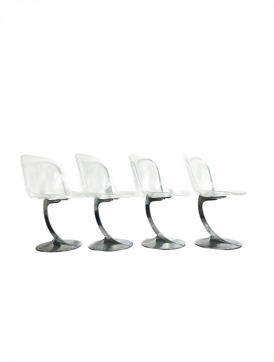 Image 1 of Rare Set Of Four Space Age Dining Chairs, 1970S