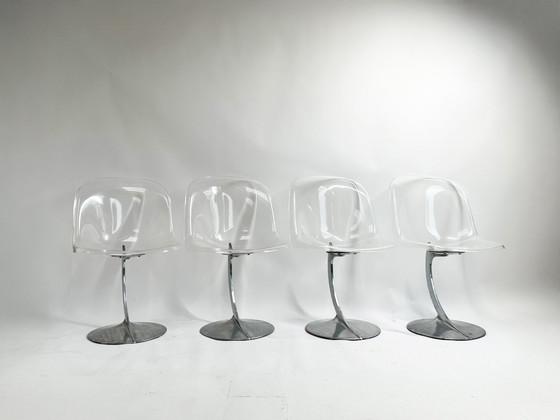 Image 1 of Rare Set Of Four Space Age Dining Chairs, 1970S