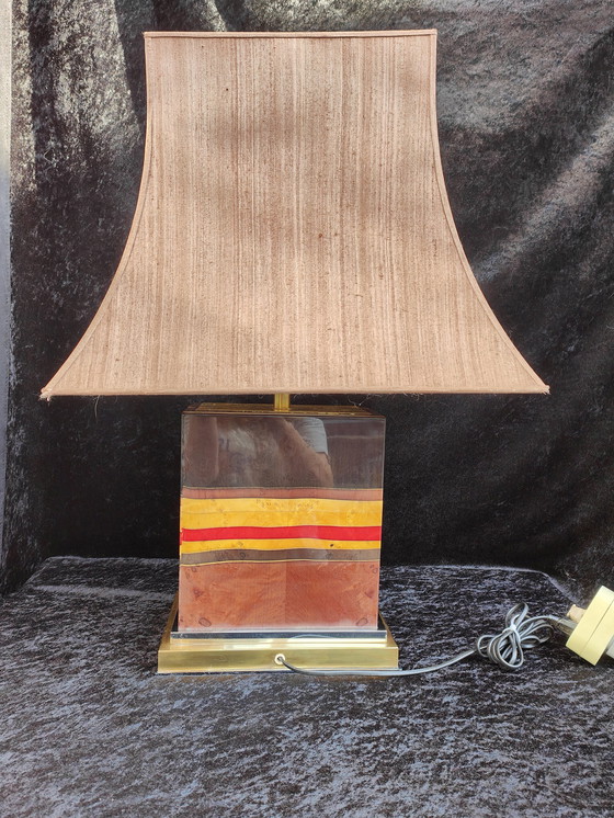 Image 1 of Jean Claude Mahey, Lacquered Wooden Table Lamp