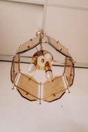 Lampada a sospensione vintage danese Reijmyre Glassbruk