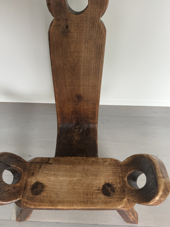 Image 1 of Brutalist Spanish tripod stool/chair